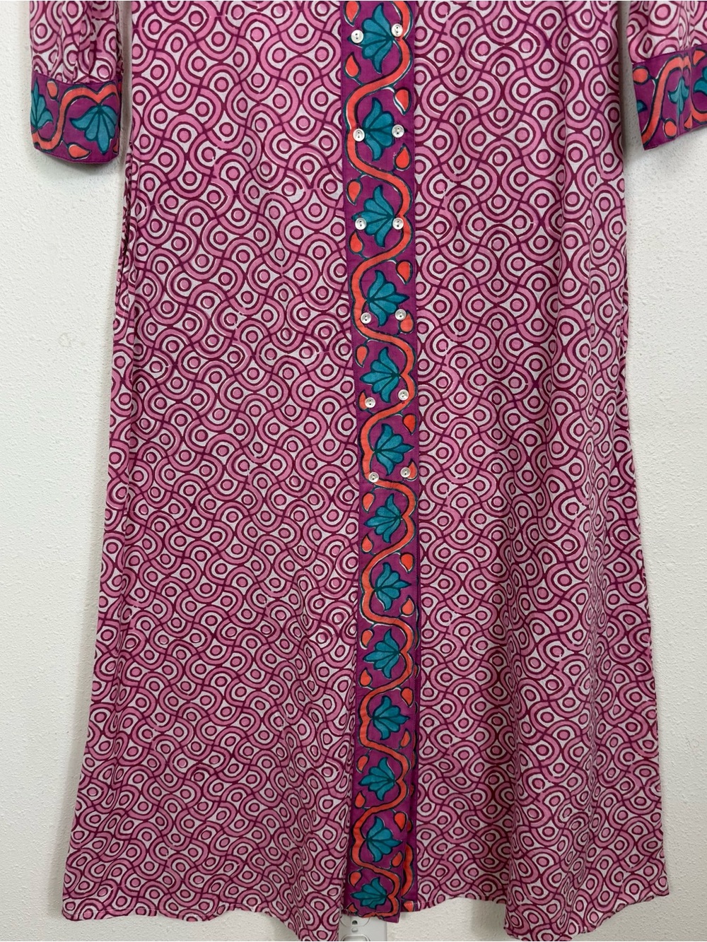 Oliphant Maxi Shirt Dress in Teton Magenta Sz Small - Picture 4 of 8